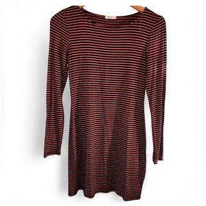 Everly Striped Long Sleeve Dress